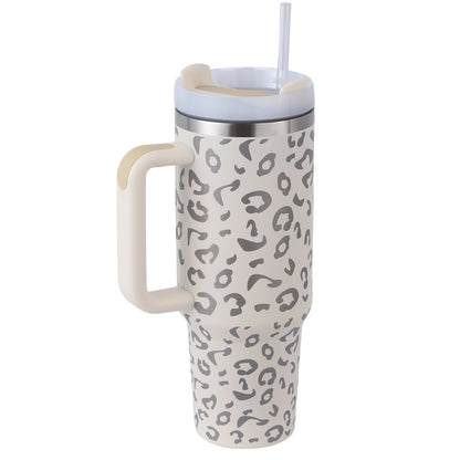 40oz Straw Coffee Mug With Handle Portable Car Stainless Steel Water Bottle Large Capacity Travel Bisphenol A Free Mug