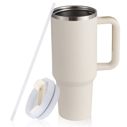 40oz Straw Coffee Mug With Handle Portable Car Stainless Steel Water Bottle Large Capacity Travel Bisphenol A Free Mug