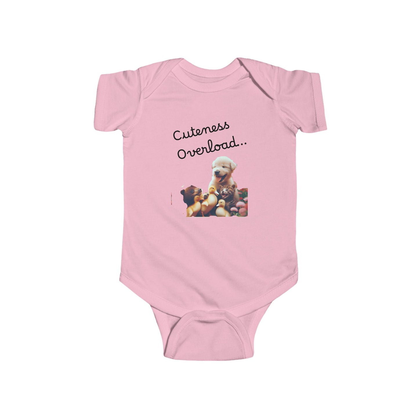 Infant puppy and teddy bear Jersey Bodysuit
