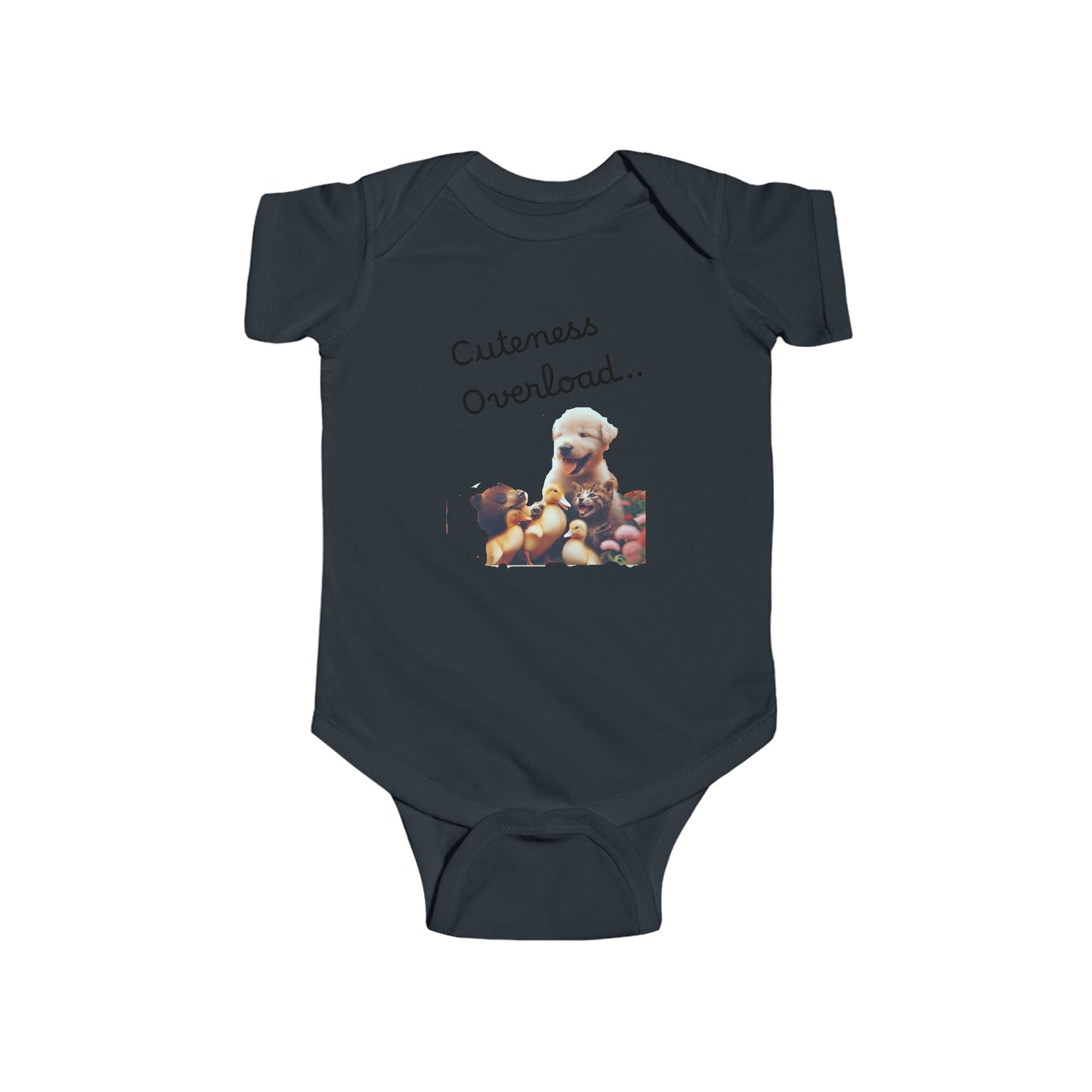 Infant puppy and teddy bear Jersey Bodysuit