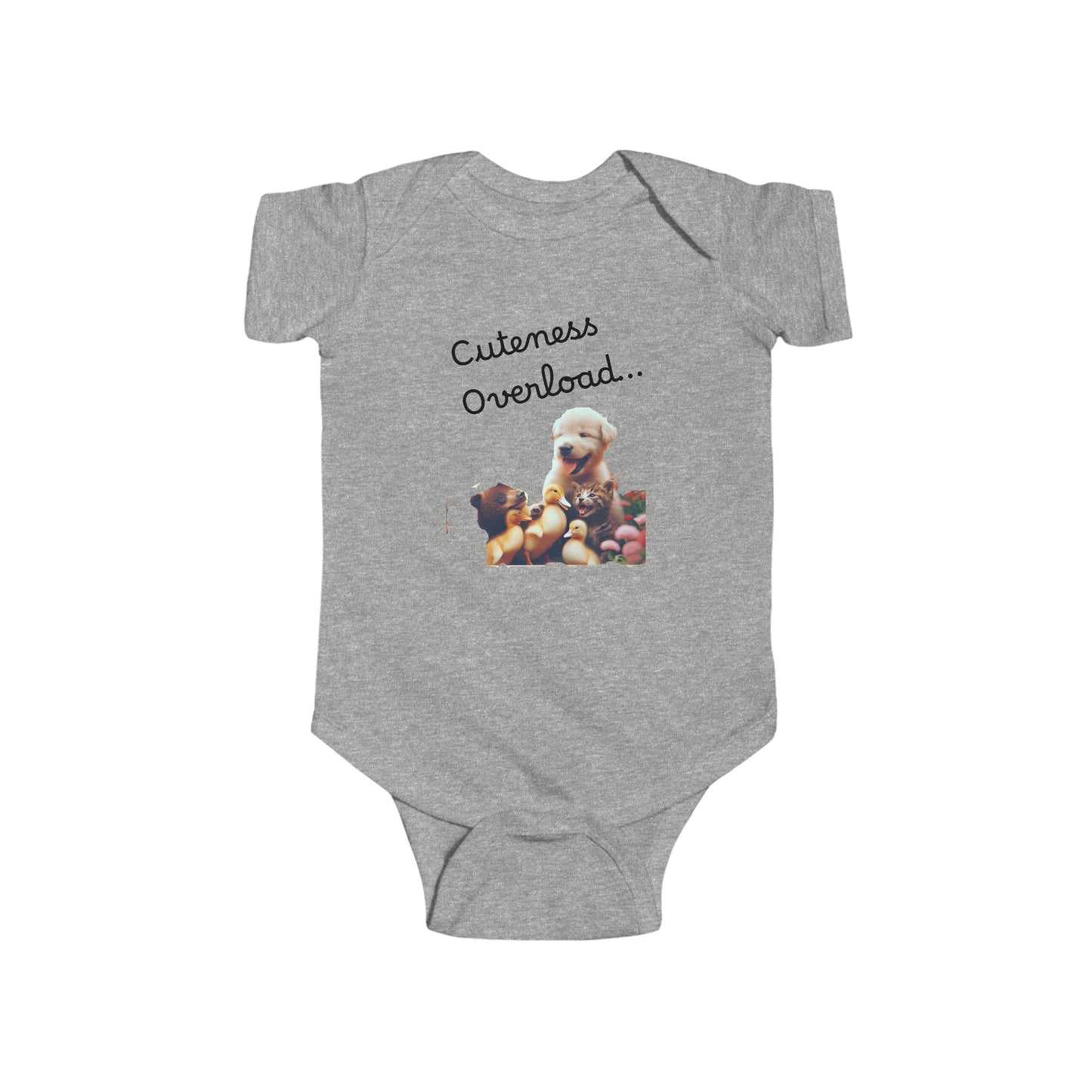 Infant puppy and teddy bear Jersey Bodysuit