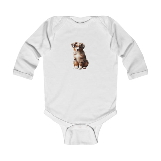 Infant Long Sleeve Bodysuit cute pup