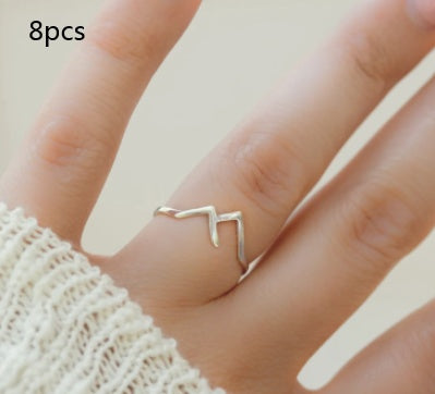 Mountain-shaped Copper Creative Custom Ladies Ring