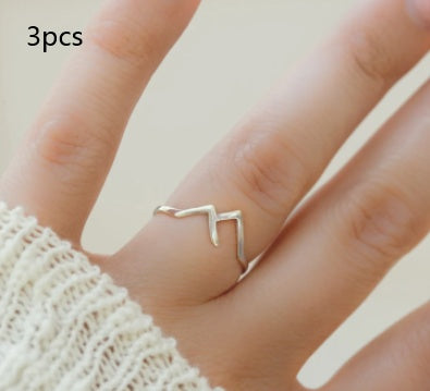 Mountain-shaped Copper Creative Custom Ladies Ring