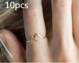 Mountain-shaped Copper Creative Custom Ladies Ring