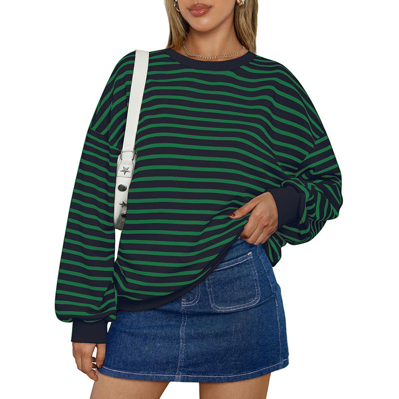 Hot Oversized sweater Loose Casual Striped