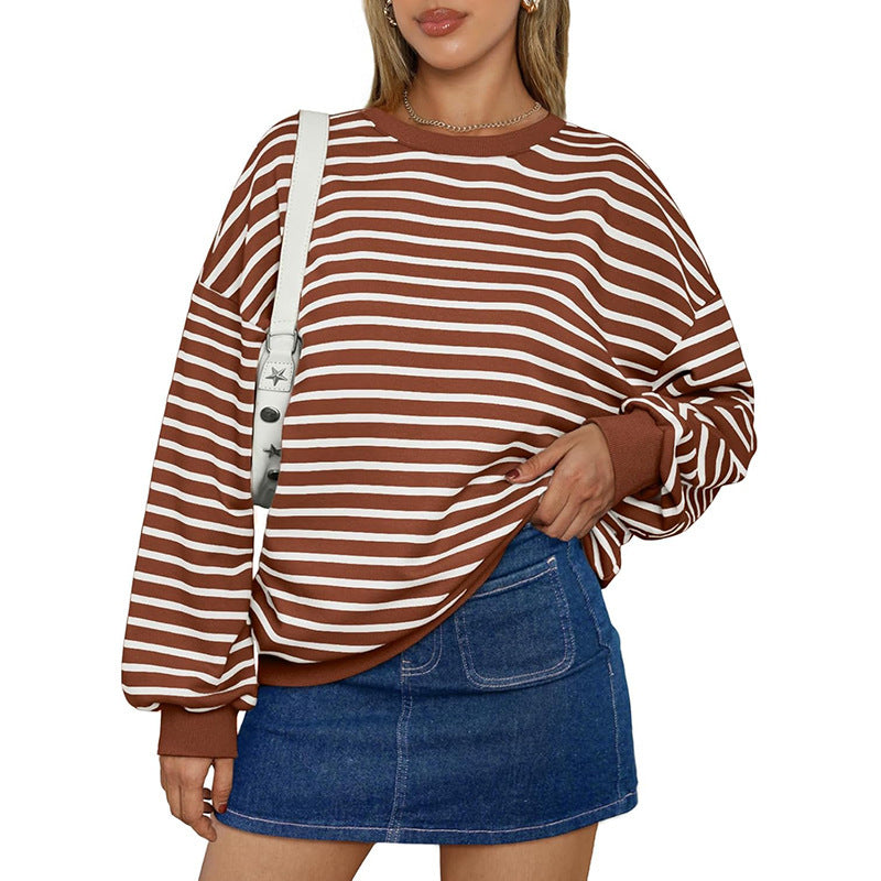 Hot Oversized sweater Loose Casual Striped