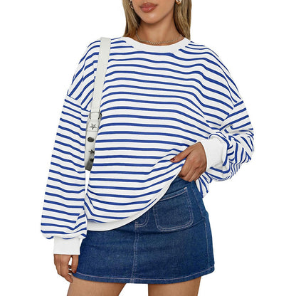 Hot Oversized sweater Loose Casual Striped