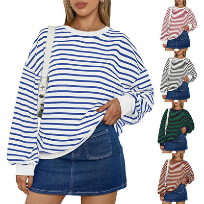 Hot Oversized sweater Loose Casual Striped